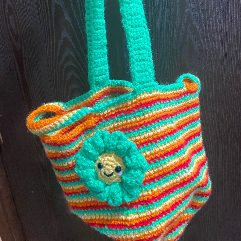 Cute crochet little girl bag